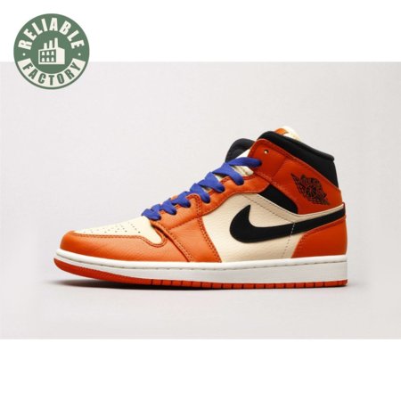 Air Jordan 1 Mid Team Orange Black 36-46