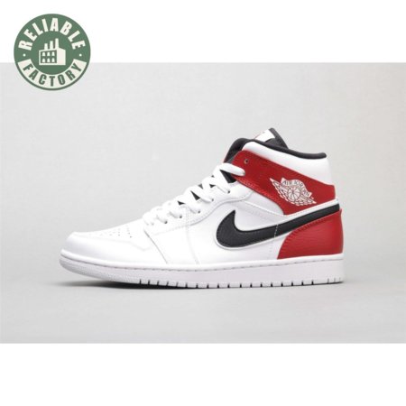 Air Jordan 1 Mid White Black Gym Red 36-46