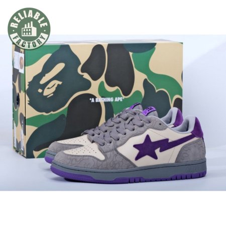 Bape Sk8 Sta Grey Purple Size 40-45