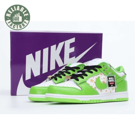 Supreme x Nike SB Dunk Low White Green SP36-47.5