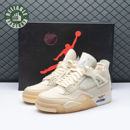 Air Jordan 4 RERO x Off-White AJ4 OW Sail 36-47.5