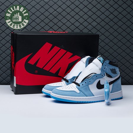 Jordan 1 Retro High White University Blue Black Size 36-47.5