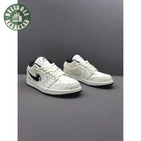 Jordan 1 Low Brushstroke DM3528-100 Size 36-47.5