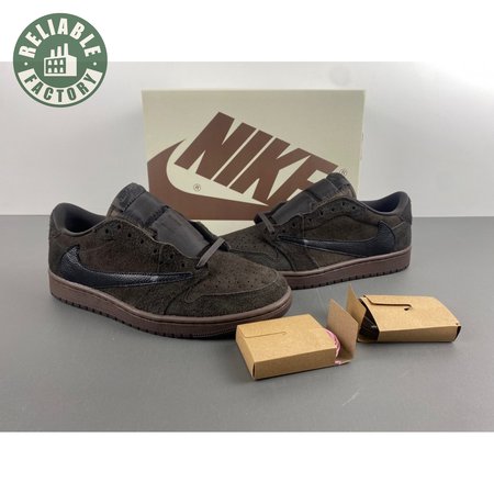 Travis Scott x Air Jordan 1 Low OG Velvet Brown DM7866-202 Size 36-48.5